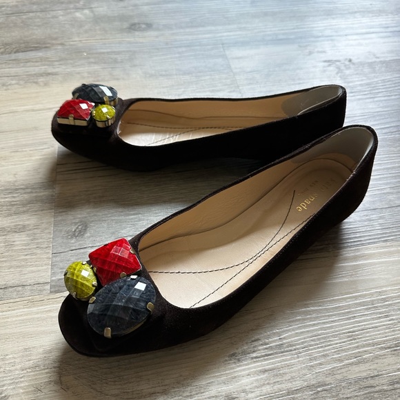 kate spade…old school~Italian made flats with jewels and dust bag - Picture 2 of 9